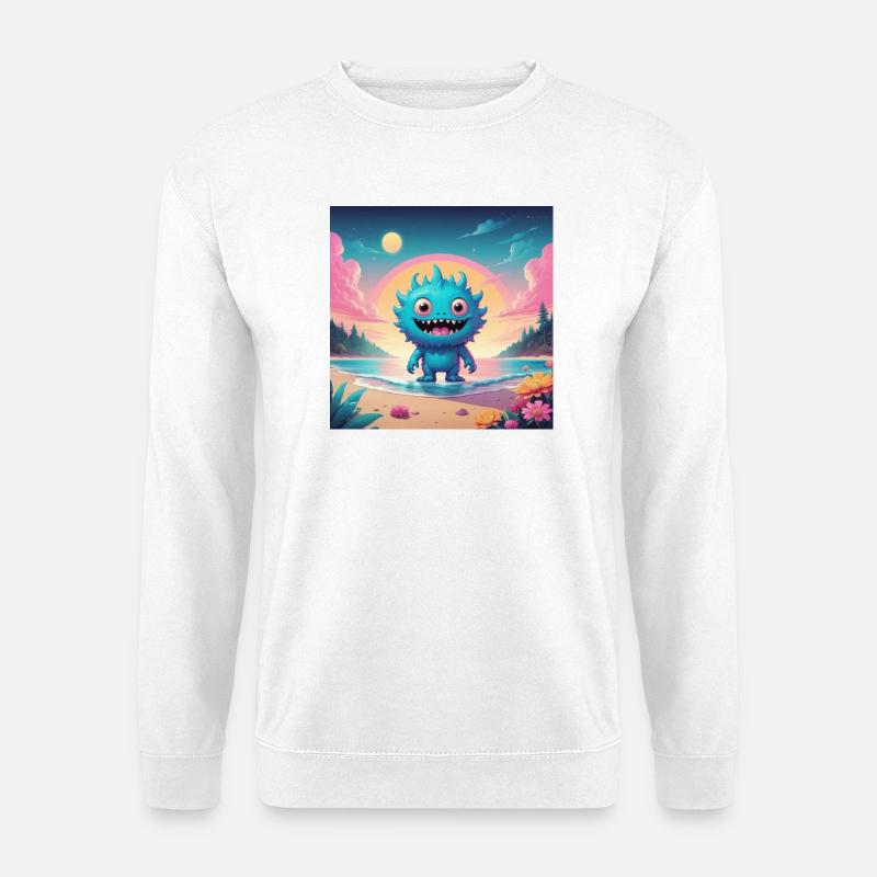 Kleines Monster im Urlaub - Unisex Pullover - Weiß