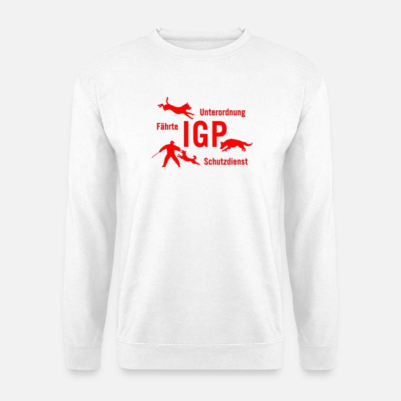 IGP Hundesport - rot - Unisex Pullover - Weiß