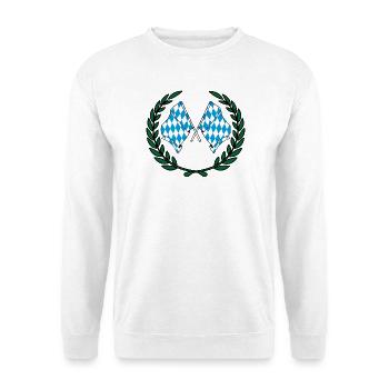 Drapeaux Couronne de laurier du Bayern - Sweat-shirt Unisexe - blanc - Devant