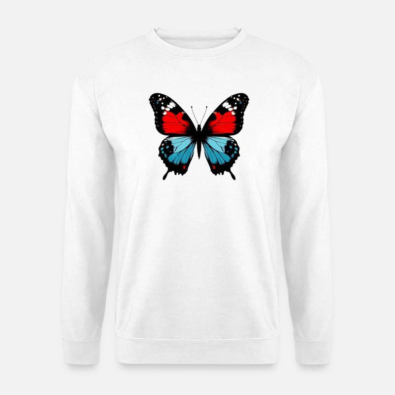 Papillon - Sweat-shirt Unisexe - blanc