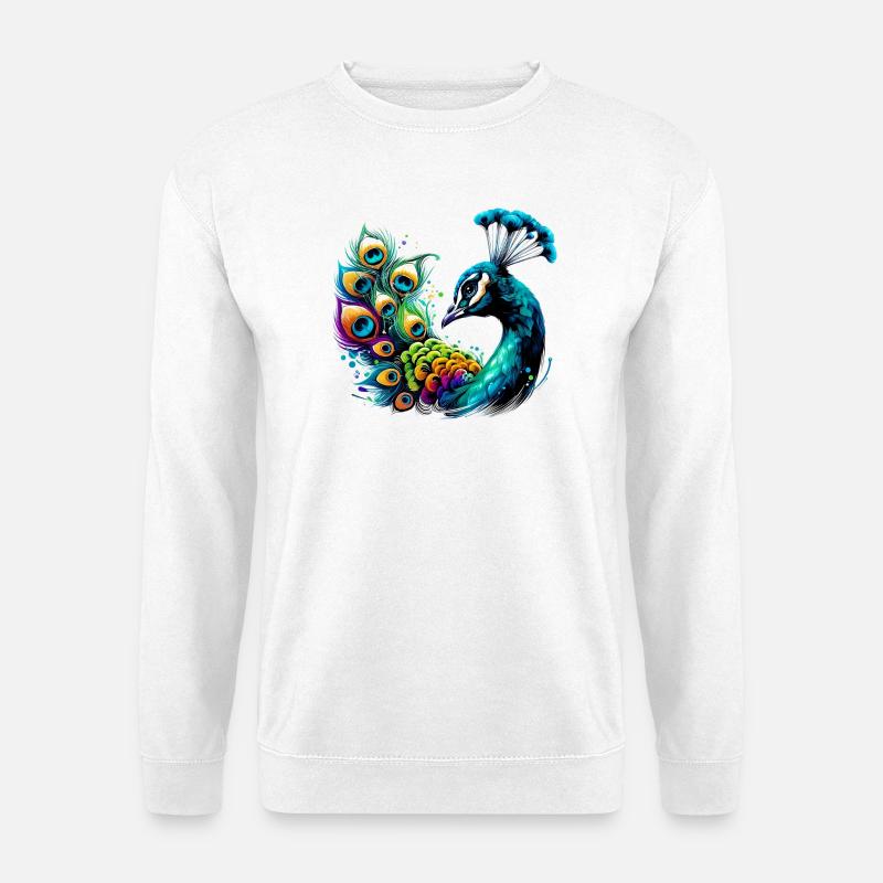 Peacock - Unisex Sweatshirt - white