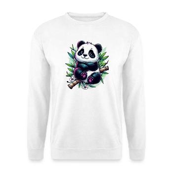 Panda - Unisex Pullover - Weiß - Vorne