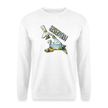 Watercolor Map of Usedom - Unisex Sweatshirt - white - Front
