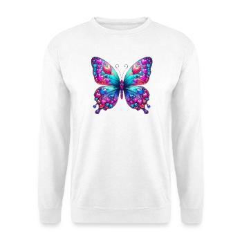 Schmetterling Herz Herzen Herzen Herz - Unisex Pullover - Weiß - Vorne