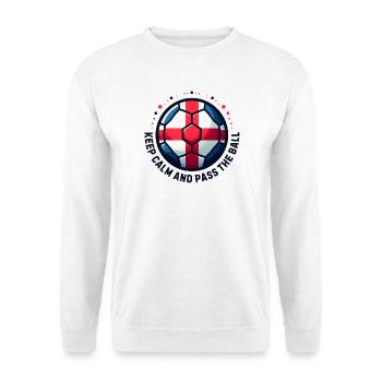 Football anglais. Restez calme et passez le ballon - Sweat-shirt Unisexe - blanc - Devant