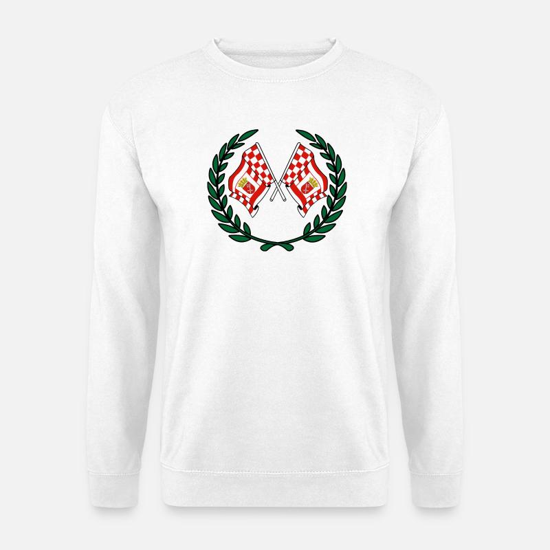 Drapeaux Brême couronne de laurier - Sweat-shirt Unisexe - blanc