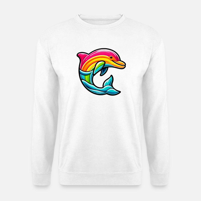 Delfin - Unisex Pullover - Weiß