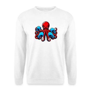 Pieuvre - Sweat-shirt Unisexe - blanc - Devant