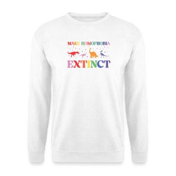 LGBTQ Pride Month - Make Homophobia Extinct - Unisex Sweatshirt - white - Front