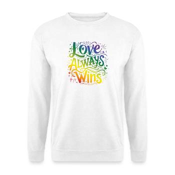 LGBTQ Pride Month - Love Always Wins - Unisex Sweatshirt - white - Front