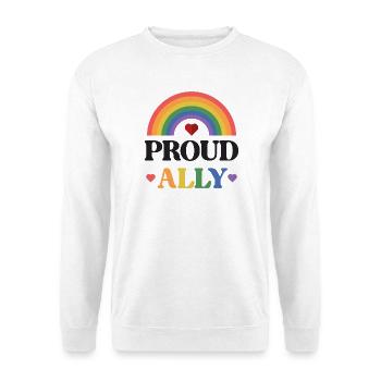 LGBTQ Pride Month - Proud Ally - Unisex Sweatshirt - white - Front