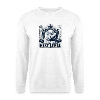 BKH Britisch Kurzhaar Blue Katze Königssessel - Unisex Pullover - Weiß - Vorne