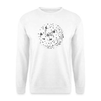 Numbers and letters - Unisex Sweatshirt - white - Front
