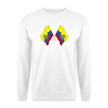 Des drapeaux traversaient l’Équateur - Sweat-shirt Unisexe - blanc - Devant
