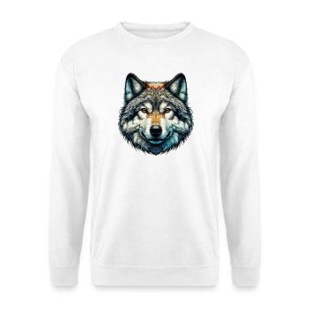 Loup - Sweat-shirt Unisexe - blanc - Devant