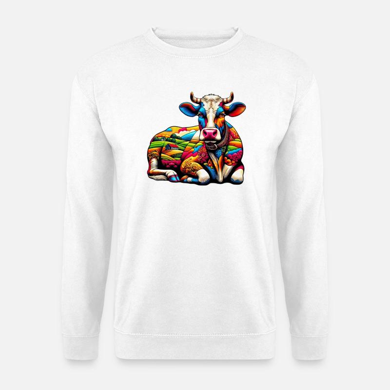 Kuh - Unisex Pullover - Weiß