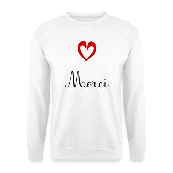 MERCI. MAÎTRESSE. MAÎTRE. MERCI MAÎTRESSE - Sweat-shirt Unisexe - blanc - Devant