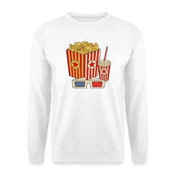 Retro Film Snacks & Gläser - Unisex Pullover - Weiß - Vorne