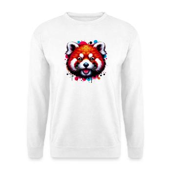 Petit panda - Sweat-shirt Unisexe - blanc - Devant
