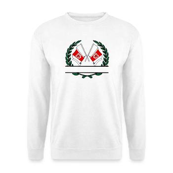 Flags West Pomeranian Poland laurel wreath banner - Unisex Sweatshirt - white - Front