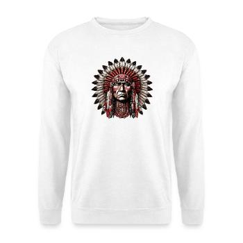 Peau rouge amérindienne américaine - Sweat-shirt Unisexe - blanc - Devant