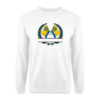 Flags Opole laurel wreath banner - Unisex Sweatshirt - white - Front