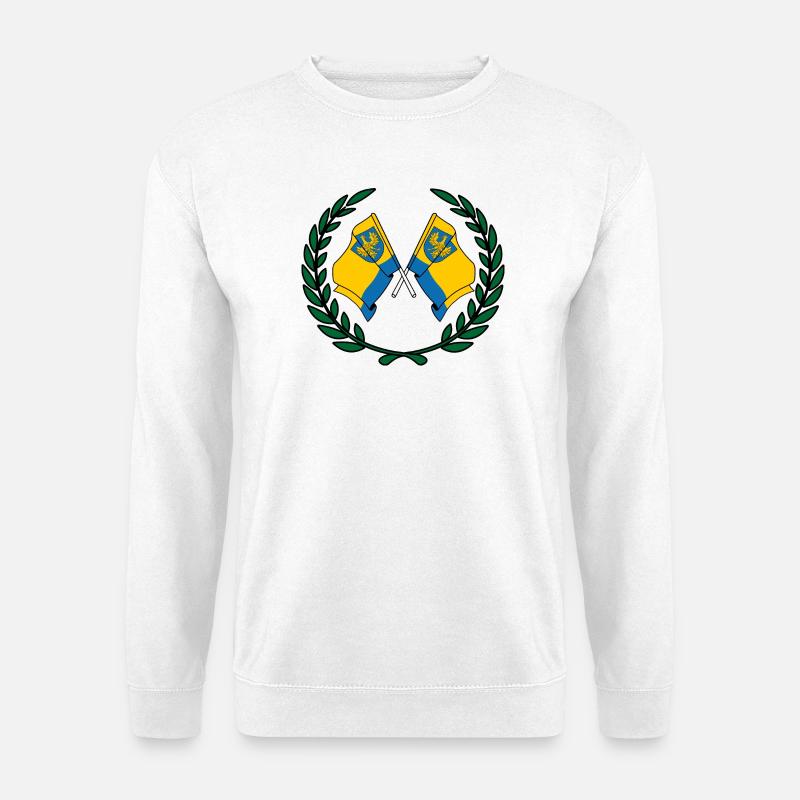 Fahnen Oppeln Lorbeerkranz - Unisex Pullover - Weiß