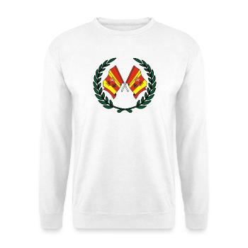 Drapeaux Couronne de laurier de Lodz - Sweat-shirt Unisexe - blanc - Devant