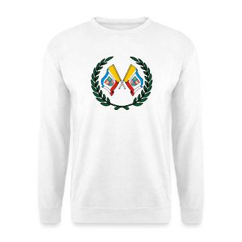 Flags Holy Cross laurel wreath - Unisex Sweatshirt - white - Front