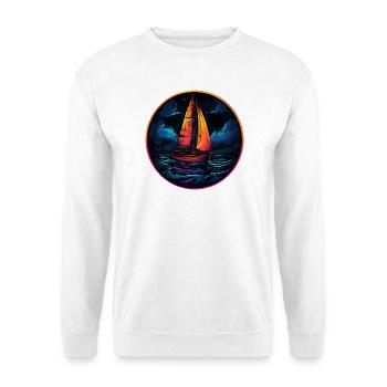 Neonsegler am Abendsee - Unisex Pullover - Weiß - Vorne