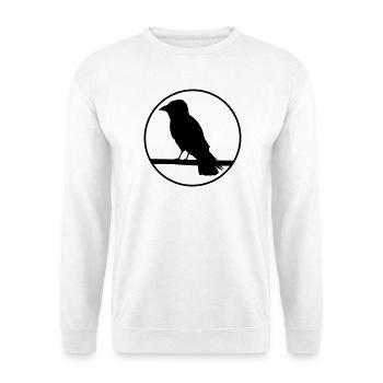 Einzigartiges Mandala-Design in Schwarz-Weiß - Unisex Pullover - Weiß - Vorne