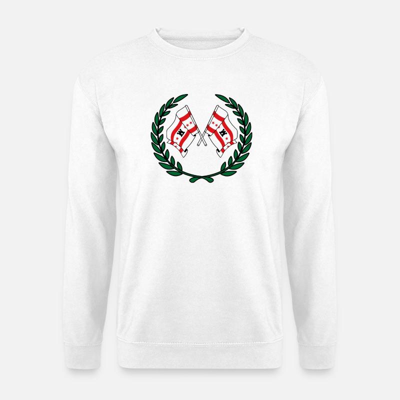Flaggen Provinz Drenthe Lorbeerkranz - Unisex Pullover - Weiß