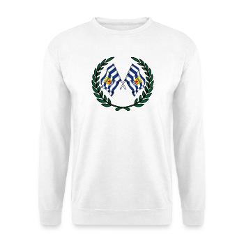 Flags province of Zeeland laurel wreath - Unisex Sweatshirt - white - Front
