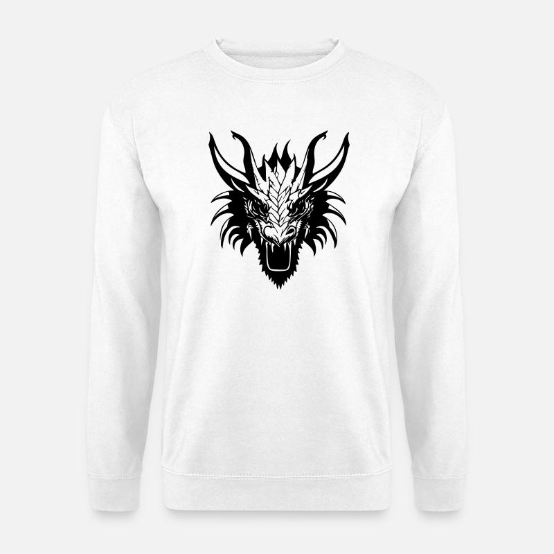 Drachenkopf - Unisex Pullover - Weiß