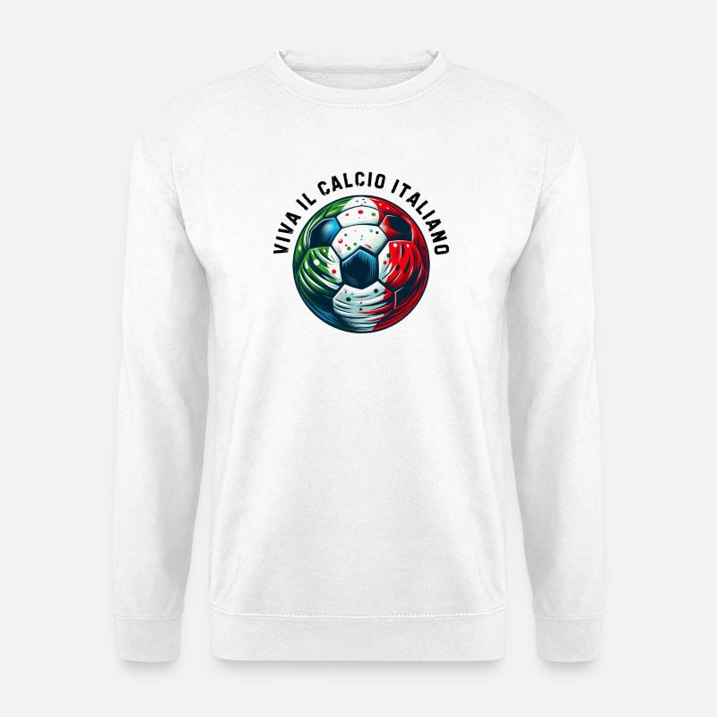 Italienischer Fußball - Unisex Pullover - Weiß