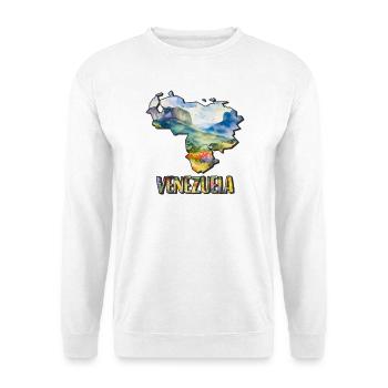Aquarell Landkarte Venezuela - Unisex Pullover - Weiß - Vorne