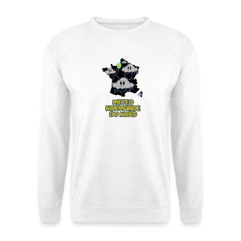 Wetter in der Nordnormandie - Unisex Pullover - Weiß - Vorne