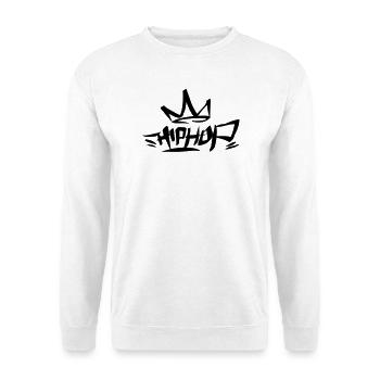 Graffiti Tag HipHop King 01 1C - Unisex Pullover - Weiß - Vorne