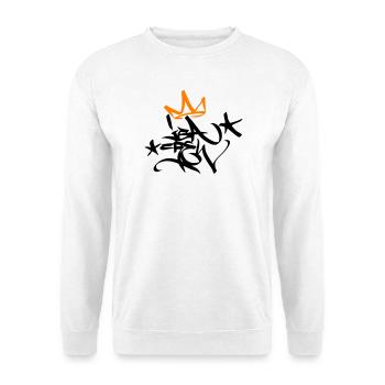 Graffiti Tag JGA Crew King 02 2C - Unisex Pullover - Weiß - Vorne