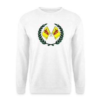 Flaggen der Provinz Südholland mit Lorbeerkranz - Unisex Pullover - Weiß - Vorne