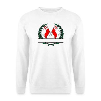 Flags province Utrecht laurel wreath banner - Unisex Sweatshirt - white - Front