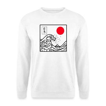 Japan Big Wave Kanagawa Zen T-Shirt - Unisex Pullover - Weiß - Vorne