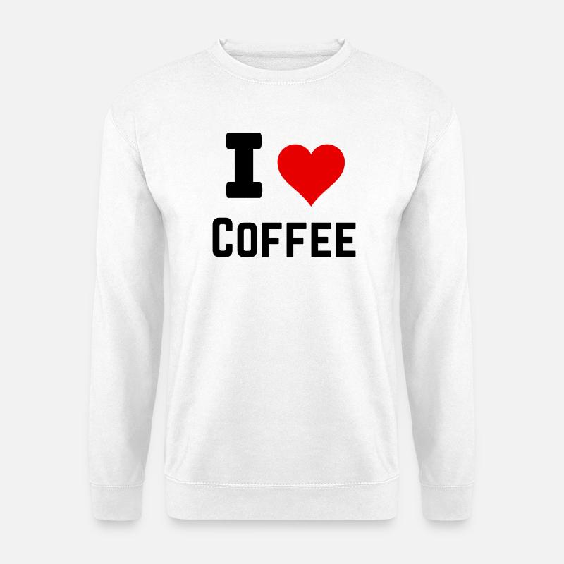 Ich liebe Kaffee - Unisex Pullover - Weiß