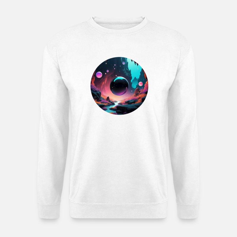 Black Sphere - Unisex Pullover - Weiß
