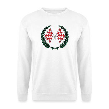 Flaggen der Provinz Nordbrabant mit Lorbeerkranz - Unisex Pullover - Weiß - Vorne
