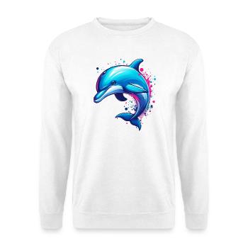 Dauphin - Sweat-shirt Unisexe - blanc - Devant