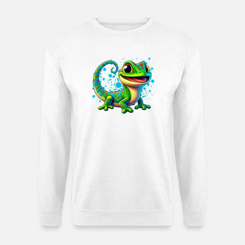 Gecko - Unisex Pullover - Weiß