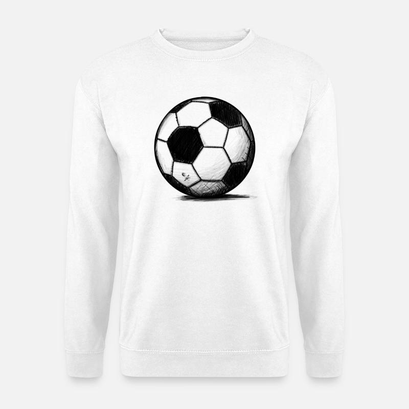 Der klassische Fussball - Unisex Pullover - Weiß