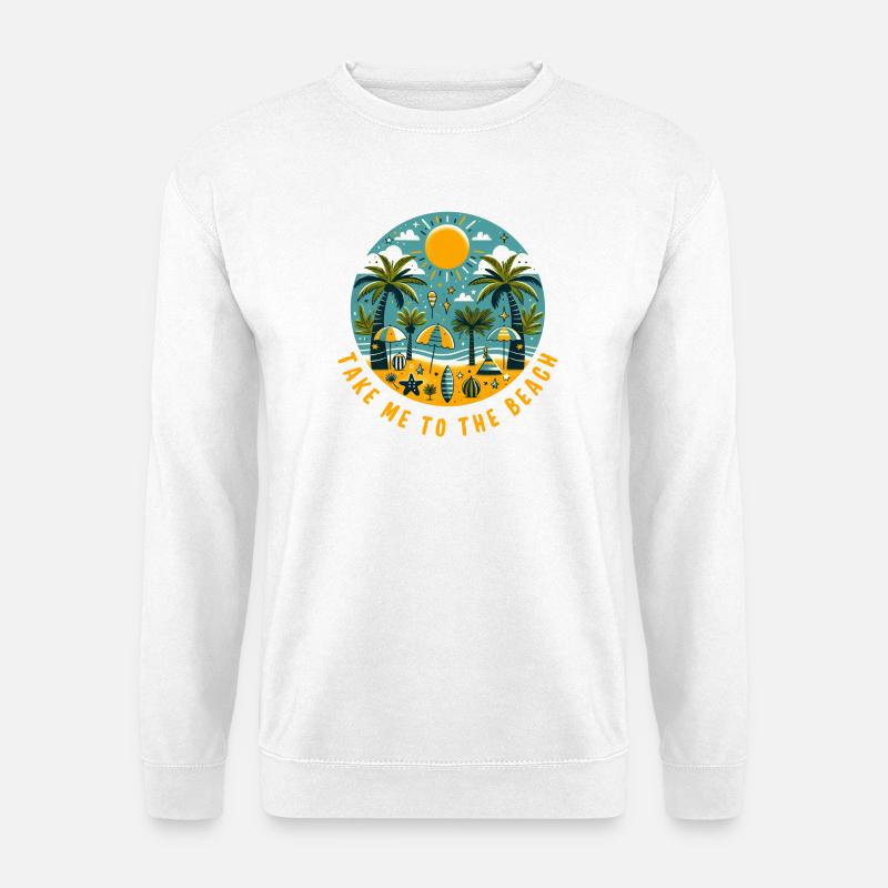 Bring mich zum Strand - Unisex Pullover - Weiß