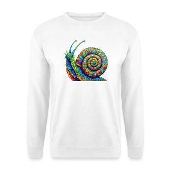 Schnecke - Unisex Pullover - Weiß - Vorne